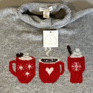 Cupcakes And Cashmere Size XL Hot Cocoa Coffee Mug Soft Christmas Sweater NWT